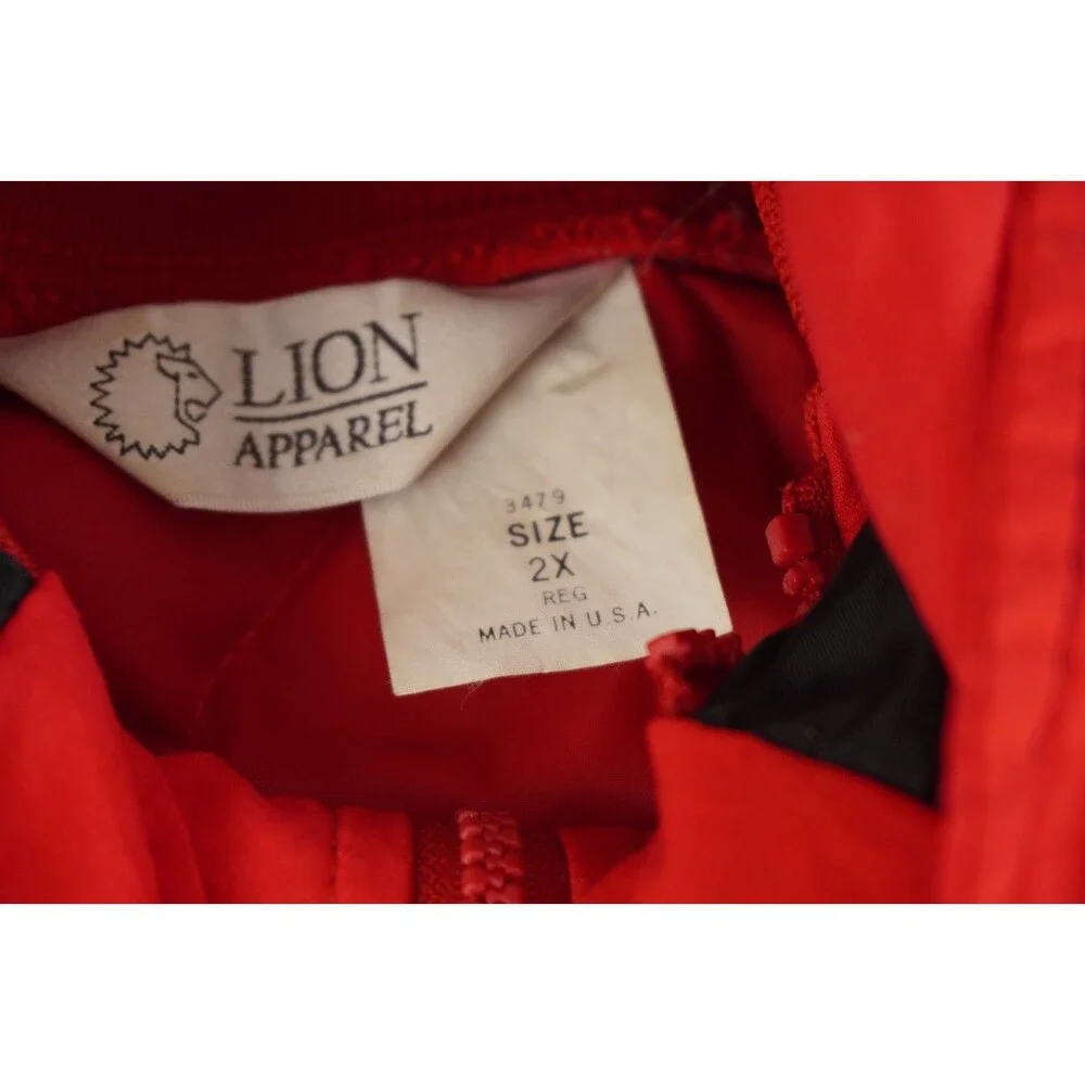 Vintage Lion Apparel Shell Coat w/ Removable Vest Men's Size 2X Made in USA 90s